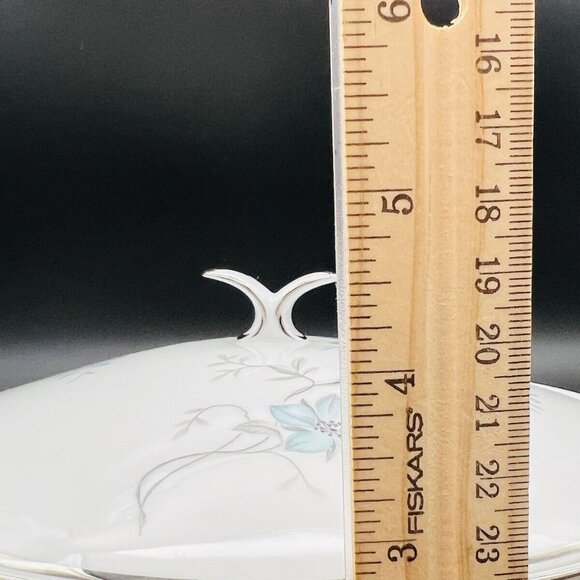 Noritake Lorene Round Covered Vegetable Dish Floral Handled #5764 Retired - Picture 8 of 15